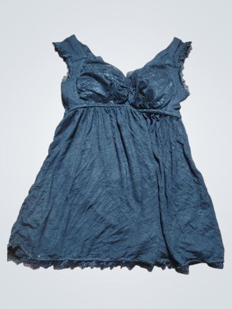Black Lace Trim Chemise