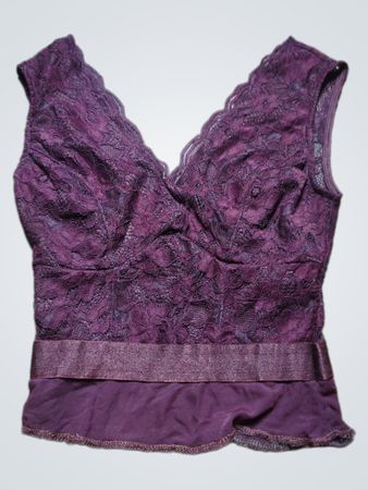 Maroon Lace Cami Top