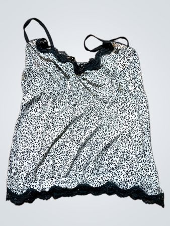 Black and White Leopard Print Camisole