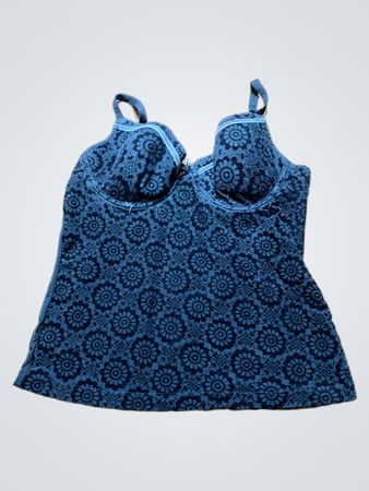 Blue Floral Tank Top