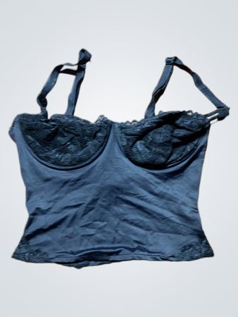 Black Lace-Trimmed Cami Top