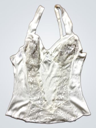 White Lace-Detail Bustier