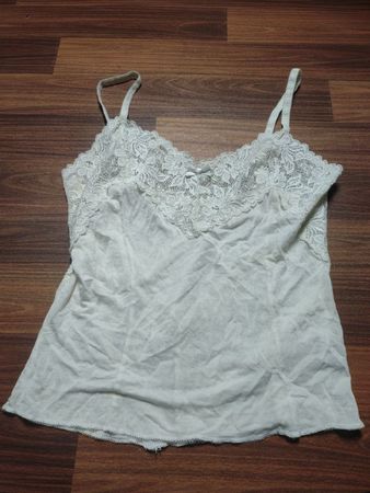 Weißes Spitzen-Camisole
