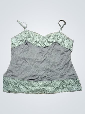 Damen graues Spitzen-Cami-Top