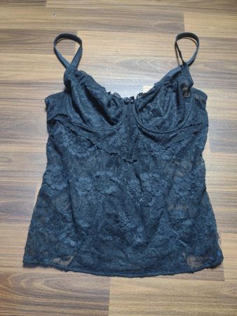 Schwarzes Spitzen-Camisole