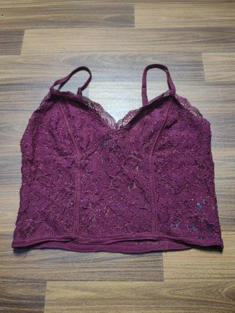 New Look Burgunder Spitze Cami Top