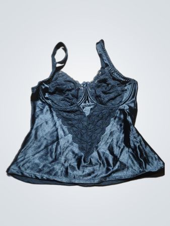 Schwarz Spitze Saum Camisole