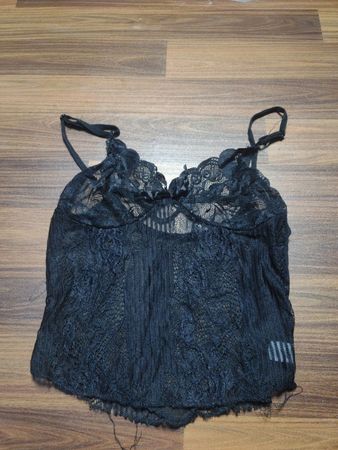 Schwarzes Spitzen-Camisole