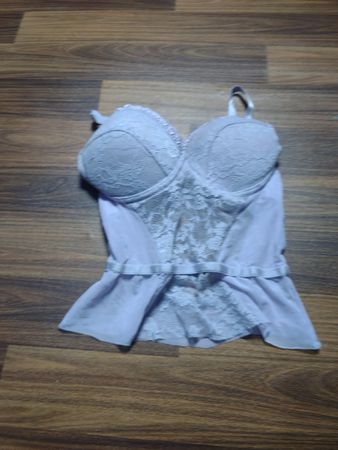 Flieder Spitzen-Corsettoberteil