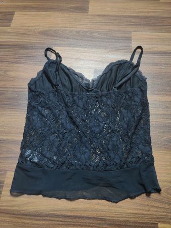 Schwarzes Spitzen-Cami