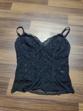 Neues Look Schwarzes Spitzen-Cami-Top