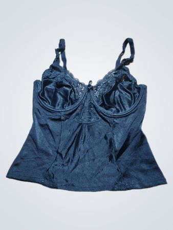 Schwarzes Spitzenbesatz-Cami