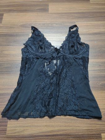 Schwarzes Spitzen-Camisole