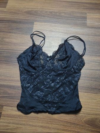Black lace camisole