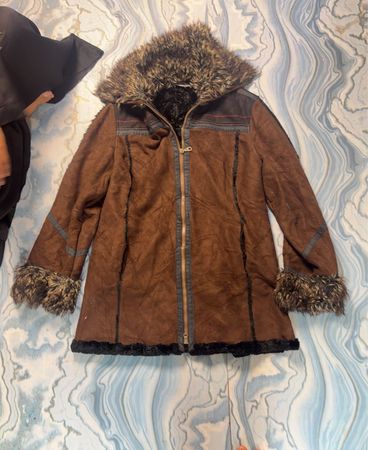 Brown Faux Fur Lined Jacket