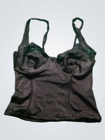 Schwarzes Spitzenborte-Camisole