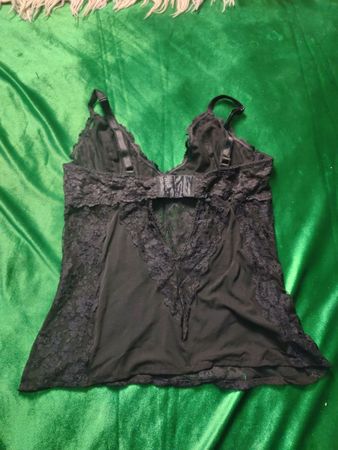 Schwarzes Spitzen-Cami