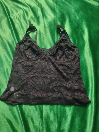 Schwarzes Spitzen-Camisole