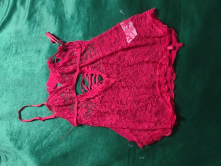 Rosa Spitzenbabydoll