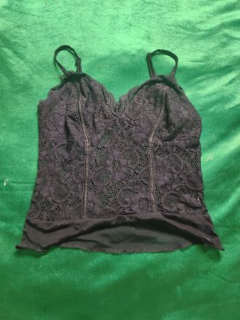 Schwarzes Spitzen-Camisole
