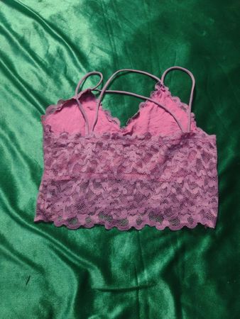 Rosa Spitzen-Bralette