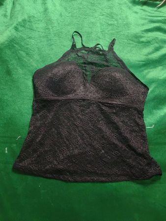 Schwarzes Spitzen-Camisole