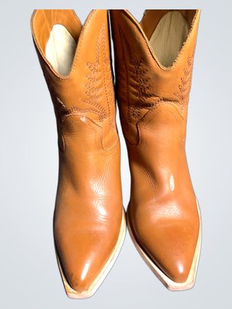 Brown Leather Cowboy Boots