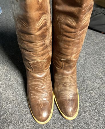 Brown Leather Cowboy Boots