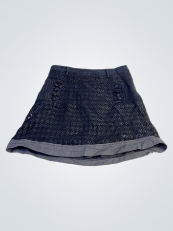 Baby Phat Schwarzer Strukturierter Minirock