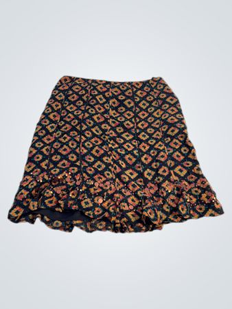 Jones New York Petite Floral Sequin Ruffle Rock