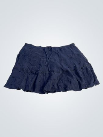 MANTI Damen L-Groß 100% Baumwolle Blauer Rock