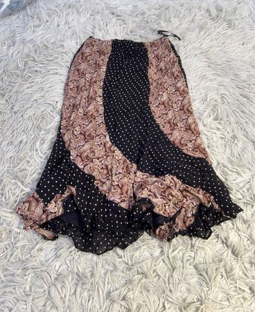 Nostalgia Paisley und Polka Dot Maxi-Rock