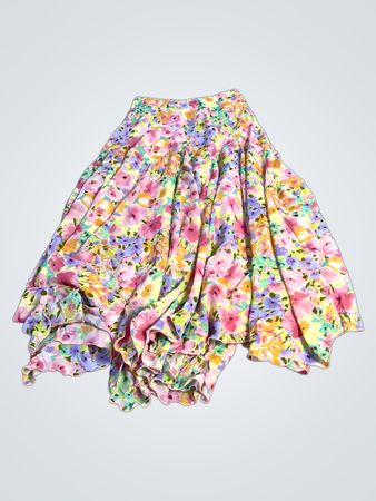 Nachrichtwürdiger Flowerprint-Midi-Rock
