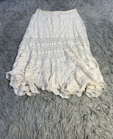 Bershka Damen Spitzen-Midirock