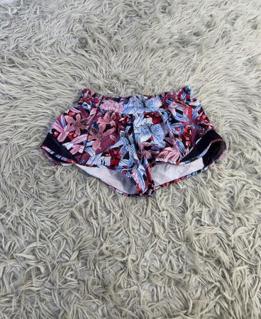 Lululemon Floral Print Running Shorts