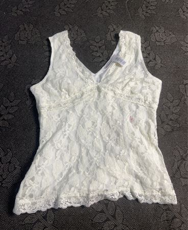 No Boundaries White Lace Tank Top