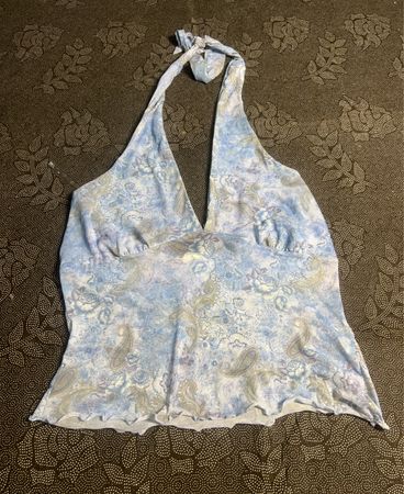 Blue Paisley Halter Top
