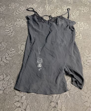 Black slip with lace trim