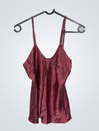 Sixth Sense Maroon Satin Cami Top
