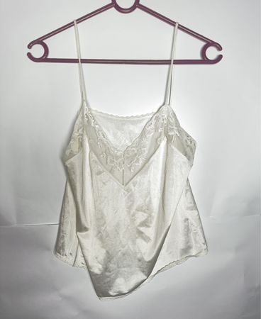 White Lace-Trimmed Camisole