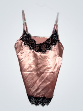 Unbranded Pink Satin Lace Camisole Top