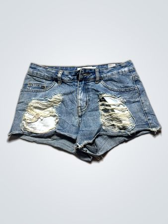 Distressed Denim Shorts