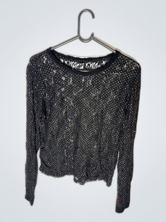 Desires Black Lace Sweater