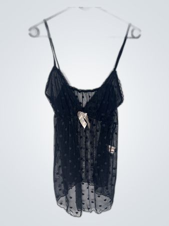 H&M Black Sheer Polka Dot Camisole