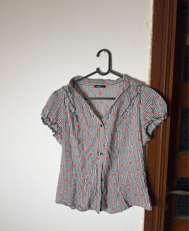 Striped Floral Blouse
