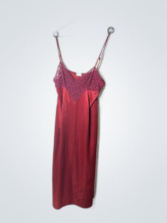 Elisabeth Shannon Red Lace Trimmed Chemise