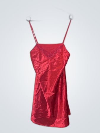 Red Satin Dress