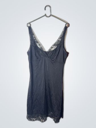 Black Lace Trim Chemise