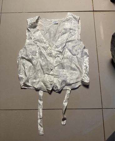 White Satin Apron