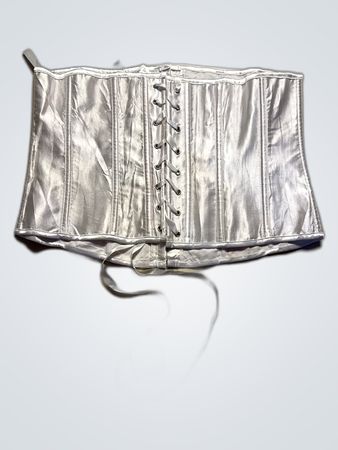 Silver Satin Corset